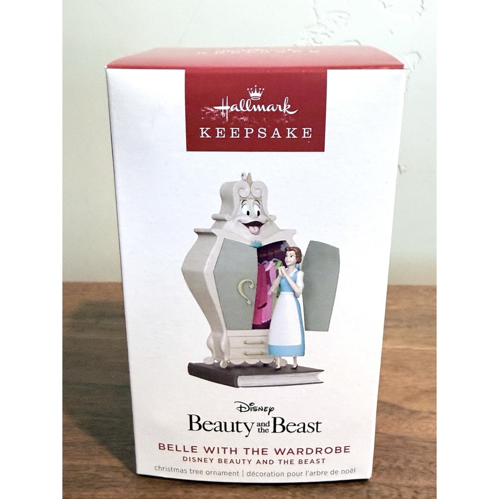 HALLMARK 2025 BELLE WITH THE WARDROBE BEAUTY AND THE BEAST DISNEY ORNAMENT
